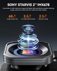 Wolfbox Đại Lý X5 4K + 2.5K + 1080P 128G Bằng Giọng Nói Điều Khiển Bãi Đậu Xe Màn Hình 3 Kênh Dash Cam Với GPS Và Wifi - Product Image 4