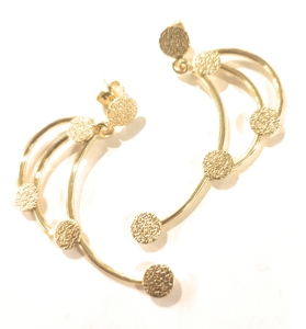 Boucles d'oreilles pendantes longues en laiton plaqué or serties de diamants, clous tendance en alliage pour femme, bijoux de mode pour mariage - Product Image 1