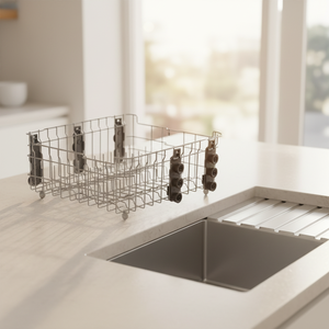 Cestello per <span class=keywords><strong>Lavastoviglie</strong></span> in Acciaio Inox 500x500mm, Base con Rivestimento Personalizzato per Sistemi di Lavaggio Piatti per Ristoranti ed Esportatori - Product Image 1