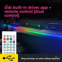 Éclairage d'ambiance couleur changeante pour console centrale de voiture - contrôle par application, flux séquentiel, sans câblage, décoration adaptable