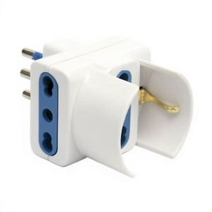 Adaptateur de prise italienne 10A 1x prise Schuko 2x prises italiennes à double usage Adaptateurs de voyage - Product Image 2