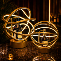 Orbe moderne éblouissant à couleurs changeantes pour support, logo personnalisable, présentoir de bouteilles LED lumineux pour boîte de nuit, lounge, bar