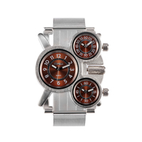 Reloj de Pulsera Oulm 1167 de Alta Calidad, Estilo Presidencial, para Hombre, con Correa de Malla, 3 Esferas, Cronómetro, Bajo MOQ, Popular