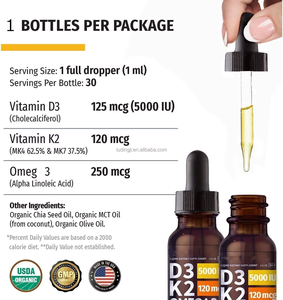 Vitamina D3 <span class=keywords><strong>K2</strong></span> Omega 3 vitamina D3 <span class=keywords><strong>K2</strong></span> MCT olio D3 5000IU <span class=keywords><strong>K2</strong></span> 120mcg 4 in 1 supplemento 2 confezione in uno - Product Image 5