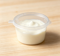 Gobelet transparent jetable en PP pour boissons froides, mini-récipient à condiments, boîte à collation à emporter, approvisionnement direct usine