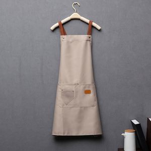 High Quality Cotton Baker Custom Logo Kitchen Chef Barista Canvas <b>Apron</b> Adjustable <b>Bbq</b> Garden Embroidered <b>Aprons</b> Delantal - Product Image 2