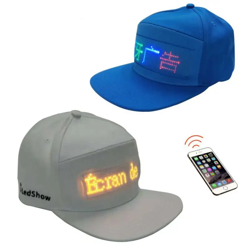 Hot Sale Fashion Programmable Sports LED Lighting Cap USB rechargeable Baseball Caps With Led Lights,Led Light Up Hat