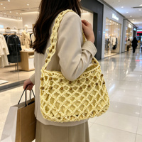 Sac à bandoulière bohème pour femme, fait main, tissé, avec perles décoratives, printemps-automne, en coton, vente en gros d'usine, personnalisable