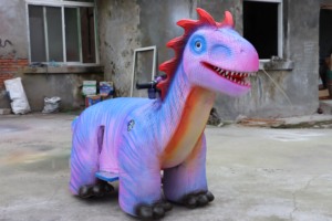 Scooter Eléctrico Infantil con Forma <span class=keywords><strong>de</strong></span> Dinosaurio Morado para Exteriores, con Asiento Seguro y Brillante, para <span class=keywords><strong>Alquiler</strong></span> <span class=keywords><strong>en</strong></span> Parques Infantiles - Product Image 4