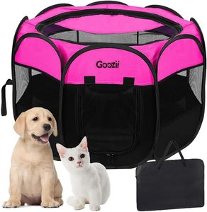 Corralito para gatos de interior cerrado, corralito plegable portátil para perros, jaula para tienda de campaña al aire libre con puerta de cubierta superior con cremallera - Product Image 1