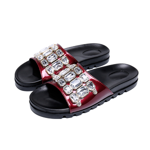 NA214 <span class=keywords><strong>Pantofole</strong></span> in Pelle Fatte a Mano per <span class=keywords><strong>Uomo</strong></span>, Sandali con Cristalli, Ciabatte con Strass, Scarpe da Giardino Taglia Grande - Product Image 1