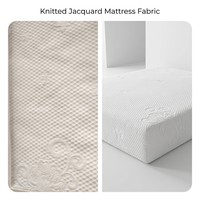 Tissu jacquard floral organique à motif vague pour matelas, housse respirante en polyester tricoté