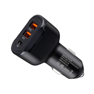 Harga Grosir Pabrik Pengisi Daya Mobil <span class=keywords><strong>3</strong></span> Port USB C PD 18W + 2,4 A Tipe C untuk Pengisi Daya Ponsel - Product Image 5