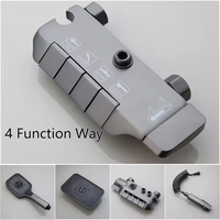 Système de douche intelligent en aluminium chromé pour salle de bain avec 4 fonctions, ensemble de robinets à jet froid et chaud pour usage hôtelier