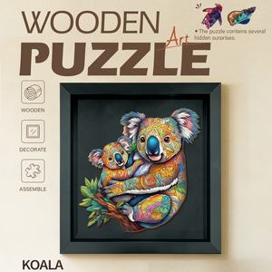 Cornice Fotografica Artistica con Puzzle in Legno a Forma di Animale, Gioco Educativo Unico per Bambini, Decorazione da Parete - Product Image 4