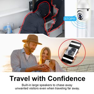 Camera An Ninh Bóng Đèn SYMYNELEC 360 Độ Pan/Tilt Camera Toàn Cảnh <span class=keywords><strong>IP</strong></span>, 2.4GHz WiFi 1080P Camera Giám Sát Nhà Thông Minh Wit - Product Image 5