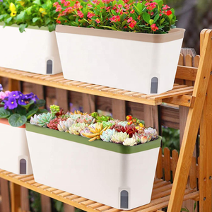 All House Herbs succulente <span class=keywords><strong>fioriera</strong></span> autoirrigante scatola finestra rettangolare per <span class=keywords><strong>piante</strong></span> <span class=keywords><strong>da</strong></span> interno giardino di casa vaso di fiori decorativo moderno - Product Image 6