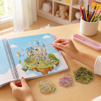 Collection d'autocollants personnalisés OEM ODM, multi-thèmes, pour la création de scènes DIY, livre d'autocollants pour la décoration de journaux et le jeu de puzzle