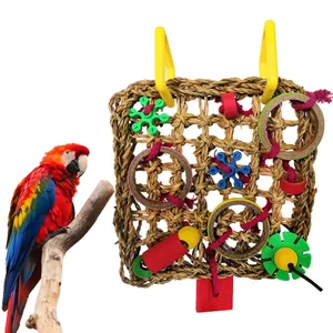Cages à oiseaux Articles de perroquet suspendus colorés Jouet d'oiseau volant pour perroquet Formation Oiseau Balançoire Jouet mordant