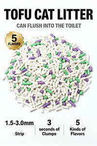Натуральный, экологичный, биоразлагаемый наполнитель для кошачьего туалета в виде полосок из тофу, с контролем запаха, смываемый, без пыли, высокоабсорбирующий, быстрый - Product Image 3