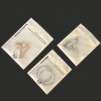 Sacs d'emballage de bijoux en plastique imprimés personnalisés petit sac à fermeture à glissière avec logos Mini pochette Ziplock de bijoux de collier de gain