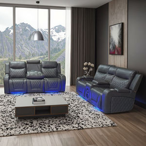 Sofá Reclinable Moderno en Oferta, Muebles Cómodos para el Hogar, Piel Sintética, Masaje, Estructura de Madera, Juego de Sofás para Sala de Estar - Product Image 6