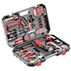 Şarj Edilebilir Lityum Pil Tabanca Matkabı Elektrikli Tornavida Fırçasız Motor Değişken Hızlı Ev Tipi Alet Seti OEM Taşıma Çantası - Product Image 1