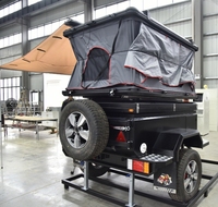 Luxe 4x4 Mini Voiture Camping Récréatif RV Voyage Remorque Petit Véhicule Tout-Terrain avec Accessoires High-Tech