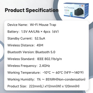 Trampa Eléctrica para Ratas <span class=keywords><strong>al</strong></span> por Mayor, Trampa para Ratones Portátil con Wifi para Interiores, Trampas Automáticas Eficaces y Humanas para Ratones, Jaulas para Ratas, <span class=keywords><strong>Asesino</strong></span> Electrónico de Ratas - Product Image 6