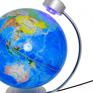 Globe à lévitation magnétique de 20 cm, lumineux, rotation automatique, ornement 3D en résine PLA, technologie Sense, <span class=keywords><strong>pour</strong></span> la décoration de bureau - Product Image 4