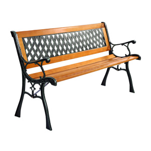 Banc de jardin moderne en fonte antique, banc en acier métallique de loisirs pour parc, salle de sport, centre commercial, villa, verre pour mobilier d'extérieur - Product Image 4