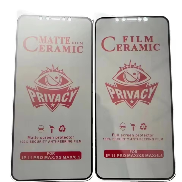 Anti-Spy Ceramic Clear Matte Soft Screen Protector Full Cover Privacy Film for iPhone 16 15 14 13 11 Pro Max 6 Mobile Phones