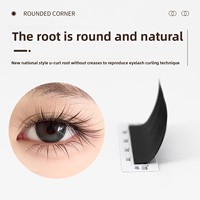 Faux cils U-Curl à racine unique, multi-choix, sans plis, racine ronde, 5 styles UJ UB UC UD UR, pour un volume rapide et des yeux charmants
