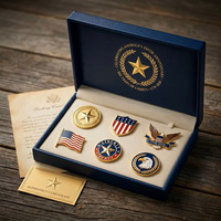 Coffret de 250 épingles en émail commémoratives du 250e anniversaire 1776-2026, collection de pin's patriotiques Aigle Américain, Étoile et Liberté, en boîte cadeau