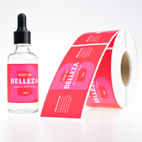 Logo autocollant personnalisé imperméable à l'eau, impression de flacons de 10ml, étiquettes adhésives de bouteilles de prix