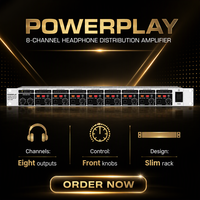 Distributeur de casques à montage en rack XUNGUAN HA8000 à 8 canaux, une entrée pouvant être distribuée à plusieurs casques pour studio de musique