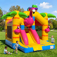 Château Gonflable Personnalisé Thème Dessin Animé pour Enfants et Famille, Aire de Jeux Extérieure avec Toboggan, Idéal pour Location Commerciale