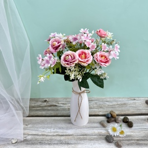 Ramo de Rosas Artificiales de Seda con Estambres para Decoración de Bodas, Fiestas y Hogar - Product Image 6