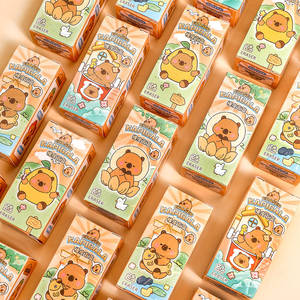 Набор резинок для линейок в виде капибары, 3D, с эффектом исчезновения чернил, в офисном стиле, для начальной школы, мультяшный, приз, высококачественный, небольшой подарочный набор - Product Image 2