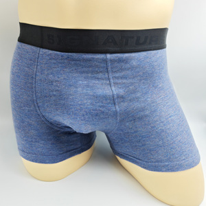 Bóxers de Punto Azules para Hombre, Logotipo Personalizado, Bóxers de la Mejor Calidad para Hombre, Ropa Interior con Logotipo Privado, Fábrica de Ropa Interior Masculina - Product Image 1