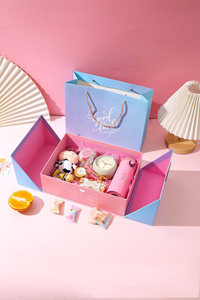 Luxury Aesthetic <b>Gift</b> Packaging <b>Box</b> with <b>Pink</b> Shredded Paper Filler for Girl Presents - Product Image 4