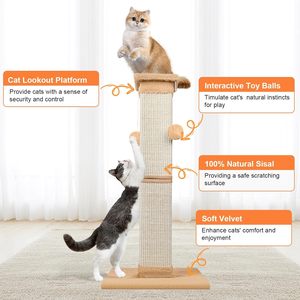 Scratch Post per gatti per interni grande gatto Scratcher proteggi i tuoi mobili graffio gatto 33 pollici - Product Image 1