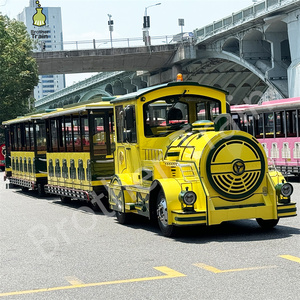 Ce Venta caliente interior y exterior eléctrico tren turístico económico Parque de Atracciones paseo atracción <span class=keywords><strong>ruedas</strong></span> tren conjunto para la venta - Product Image 2