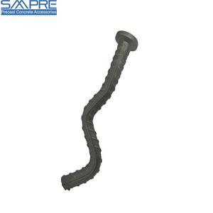 Ancrage mural sphérique à queue ondulée courte en acier – Design contemporain pour fixation murale - Product Image 2