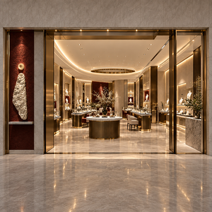 Vitrine à bijoux moderne et élégante avec éclairage LED, design durable et écologique pour la décoration intérieure de restaurant - Product Image 2