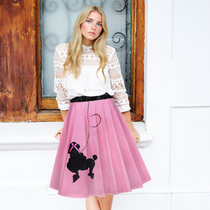 महिलाओं की 1950 का रेट्रो गुलाबी पुडल स्कर्ट उच्च कमर के अनुरुप से <span class=keywords><strong>50s</strong></span> एनीमे प्रेरित स्कर्ट - Product Image 2