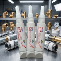 HiGlue 577 567 565 Mastic Anaérobie pour Raccords et Tuyaux Métalliques, Adhésif Anti-Fuite 50ml 250ml