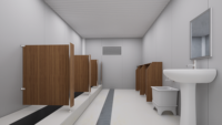 Toilette mobile de conteneur préfabriqué détachable portatif de 20ft/40ft et de douche pour l'application d'hôtel