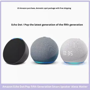 Altavoz Inteligente con Voz <span class=keywords><strong>Alexa</strong></span> de <span class=keywords><strong>5</strong></span>.ª Generación para <span class=keywords><strong>Echo</strong></span> <span class=keywords><strong>Dot</strong></span> <span class=keywords><strong>5</strong></span>.ª Generación, Compatible con Aplicaciones de Altavoces Inteligentes, Diseño de Plástico - Product Image 2