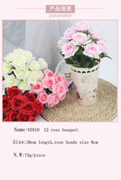 SPR bouquet de mariée soie imitative fleur Multi tête Rose Bundle mariée détient des fleurs pour les accessoires de photographie de mariage fleurs